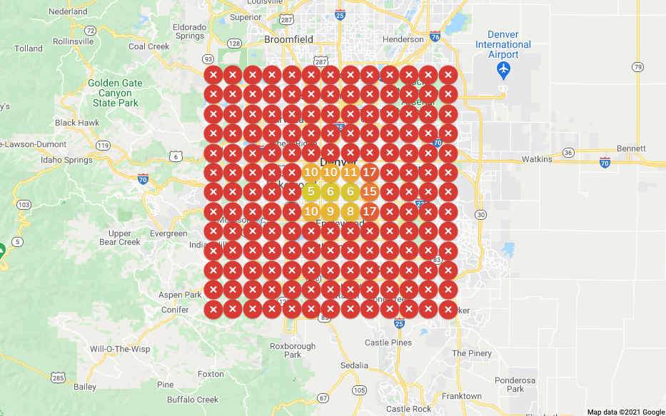 Colorado Window - search result before
