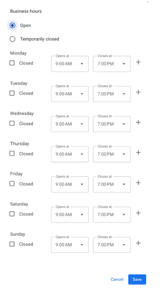 Business Hours 